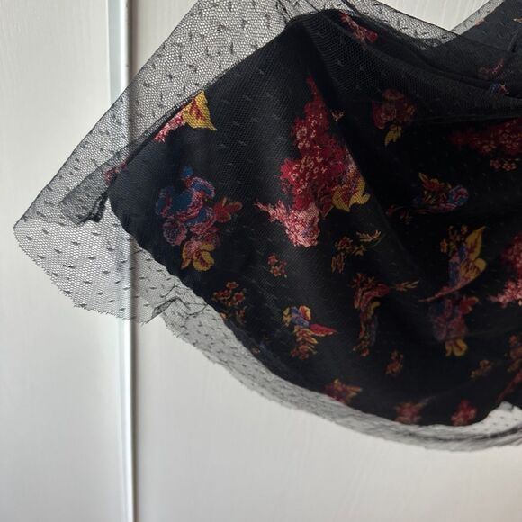 ModCloth Womens Delightful Sight A Line‎ Black Floral Lace Overlay Dress Size XL - Picture 5 of 13